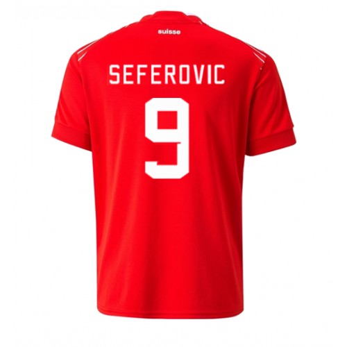 Švicarska Haris Seferovic #9 Domaci Dres SP 2022 Kratak Rukavima